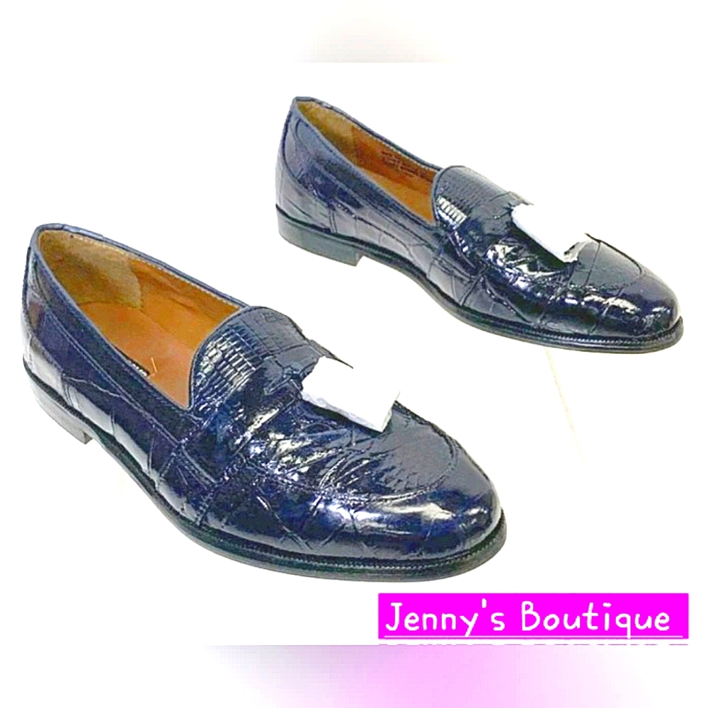 New!!! Stacy Adams Mens 8.5 M Dress Shoes Genuine Snake - Picture 4 of 9